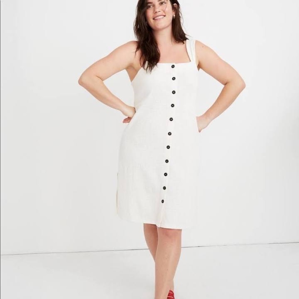 Button Front Midi Dress